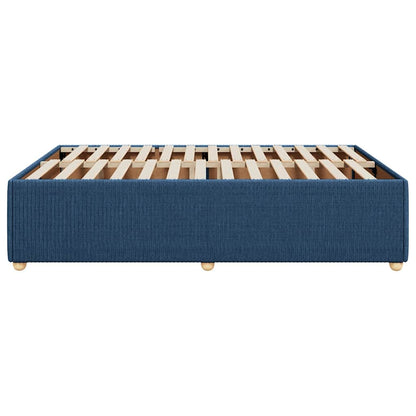 Bettgestell ohne Matratze Blau 140x190 cm Stoff