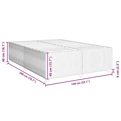 Bettgestell ohne Matratze Dunkelgrau 140x200 cm Stoff