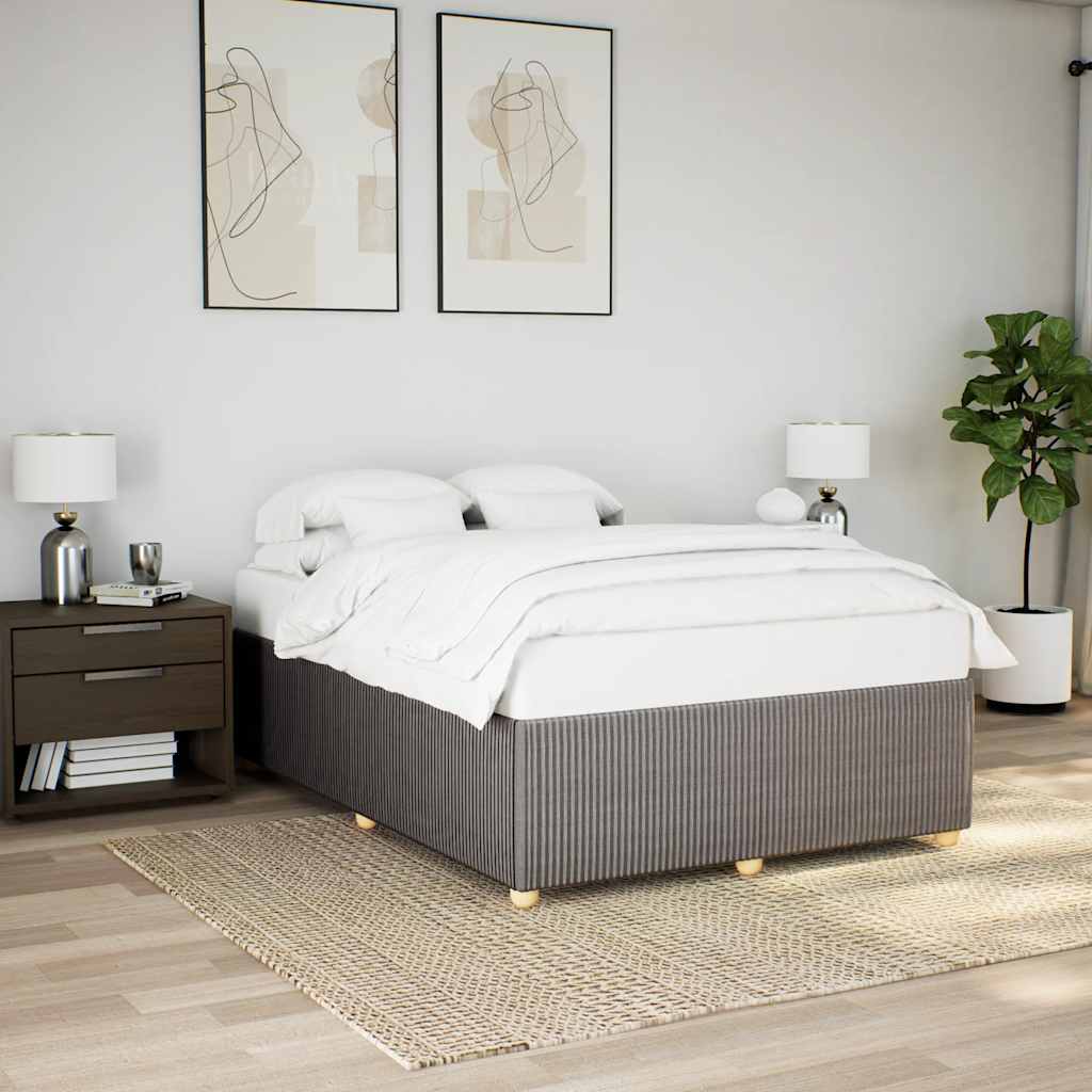 Bettgestell ohne Matratze Taupe 140x200 cm Stoff