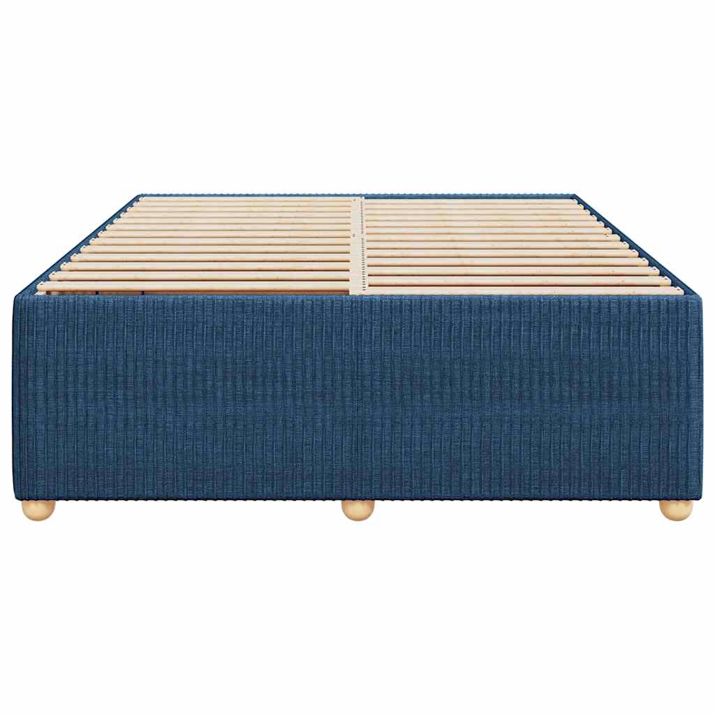 Bettgestell ohne Matratze Blau 140x200 cm Stoff