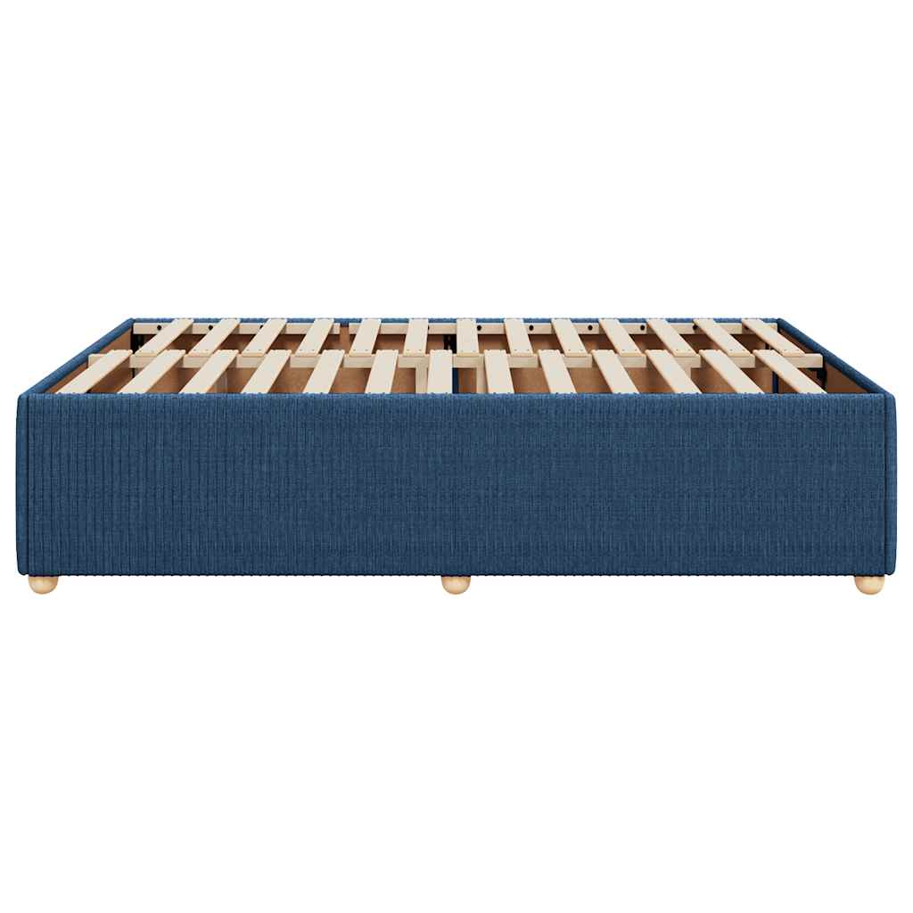 Bettgestell ohne Matratze Blau 140x200 cm Stoff