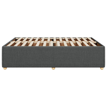 Bettgestell ohne Matratze Dunkelgrau 160x200 cm Stoff