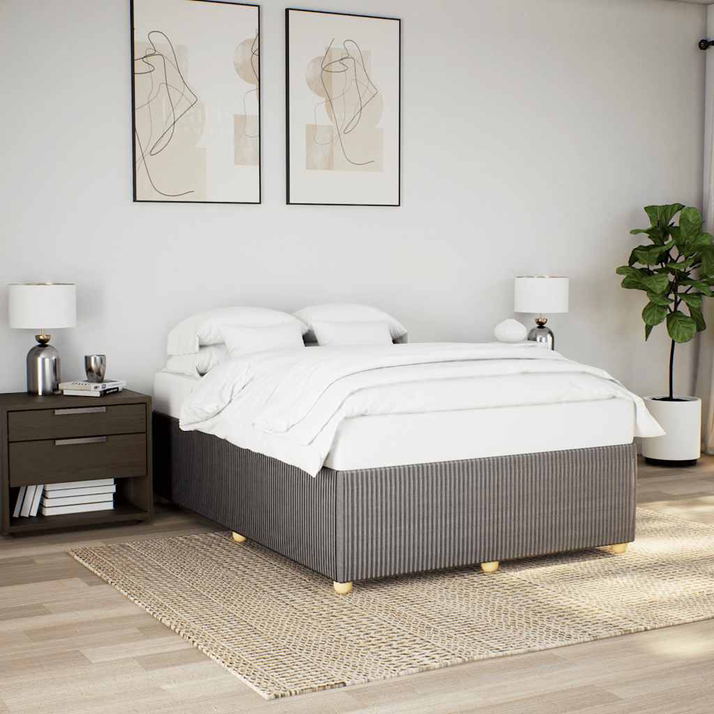 Bettgestell ohne Matratze Taupe 160x200 cm Stoff