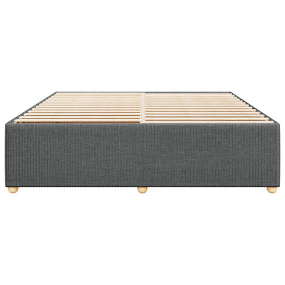 Bettgestell ohne Matratze Dunkelgrau 180x200 cm Stoff