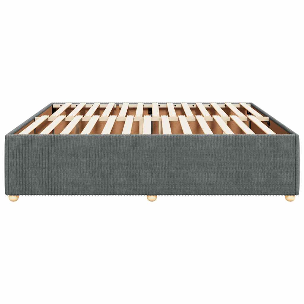 Bettgestell ohne Matratze Dunkelgrau 180x200 cm Stoff