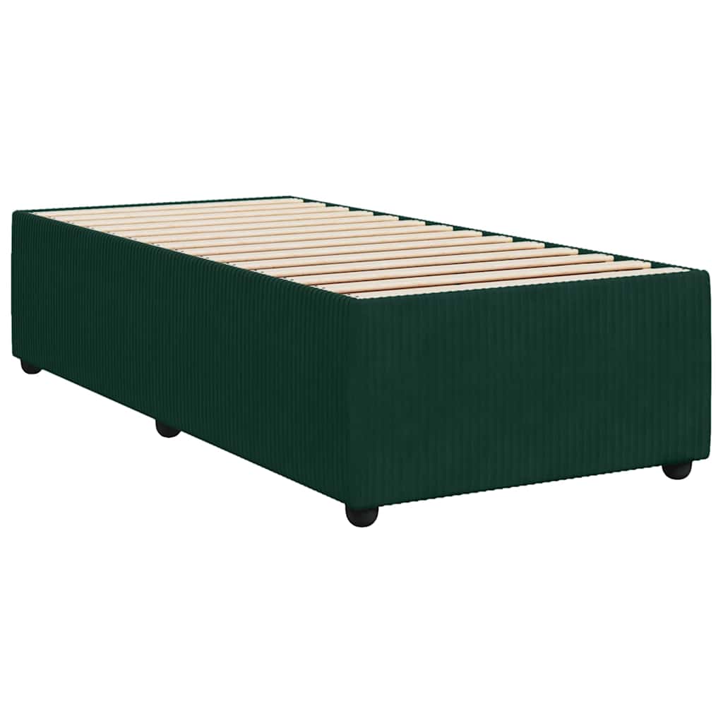 Bettgestell ohne Matratze Dunkelgrün 90x190 cm Samt