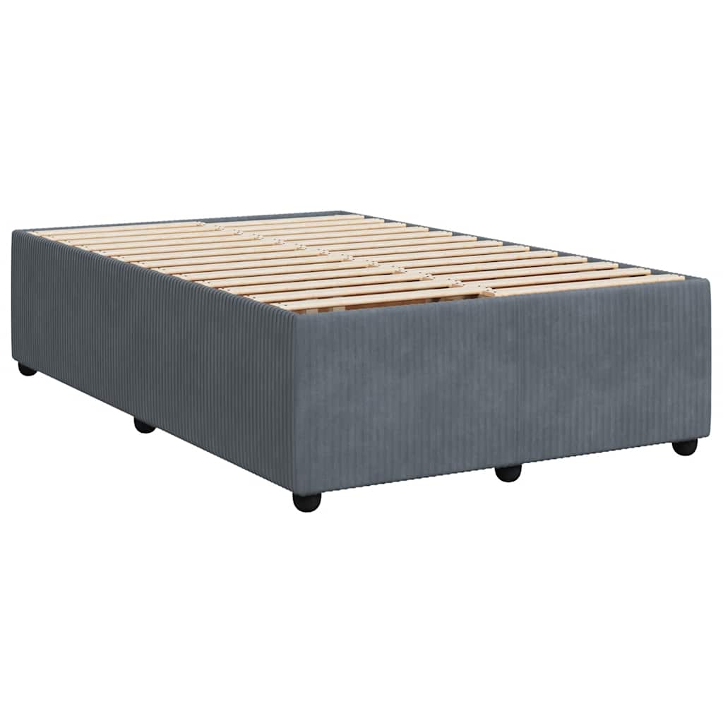 Bettgestell ohne Matratze Dunkelgrau 120x190 cm Samt