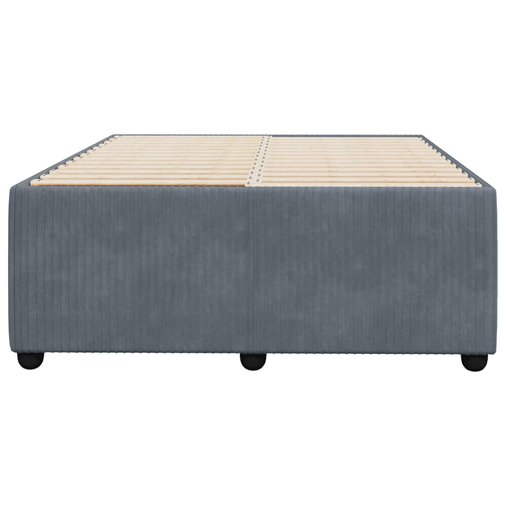 Bettgestell ohne Matratze Dunkelgrau 120x190 cm Samt