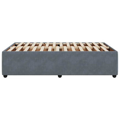 Bettgestell ohne Matratze Dunkelgrau 120x190 cm Samt