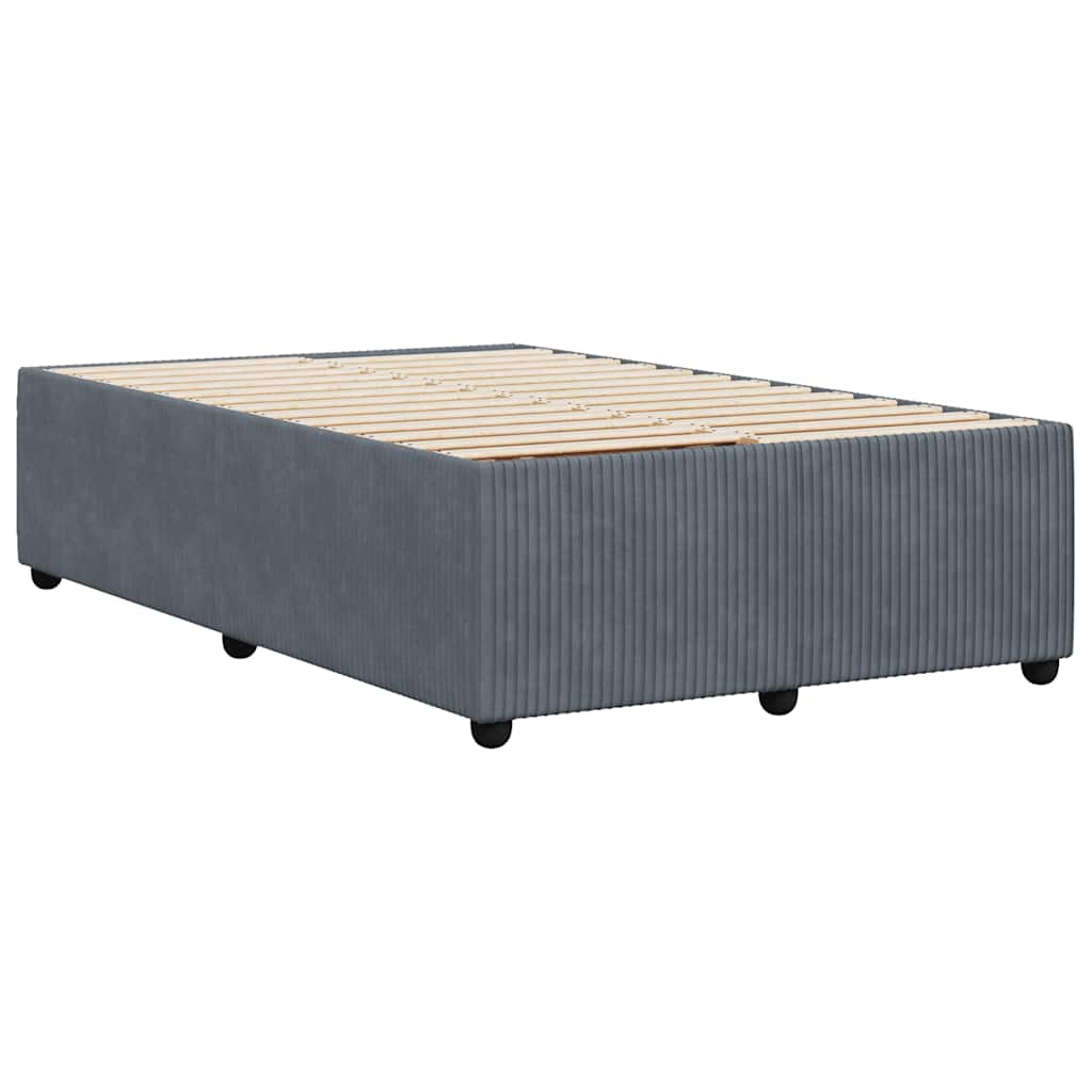 Bettgestell ohne Matratze Dunkelgrau 120x190 cm Samt