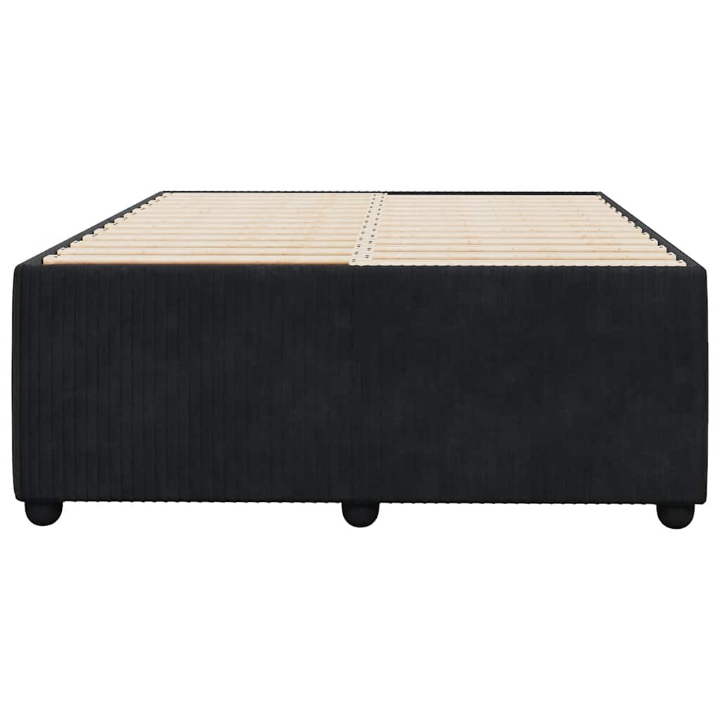 Bettgestell ohne Matratze Schwarz 120x190 cm Samt