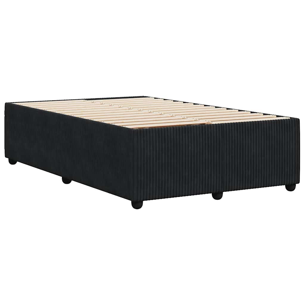 Bettgestell ohne Matratze Schwarz 120x190 cm Samt