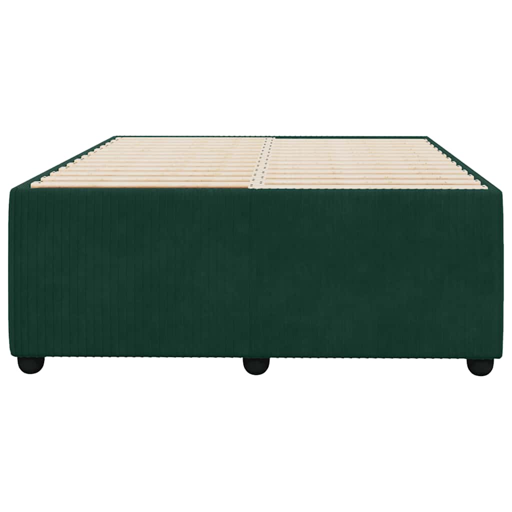 Bettgestell ohne Matratze Dunkelgrün 120x190 cm Samt
