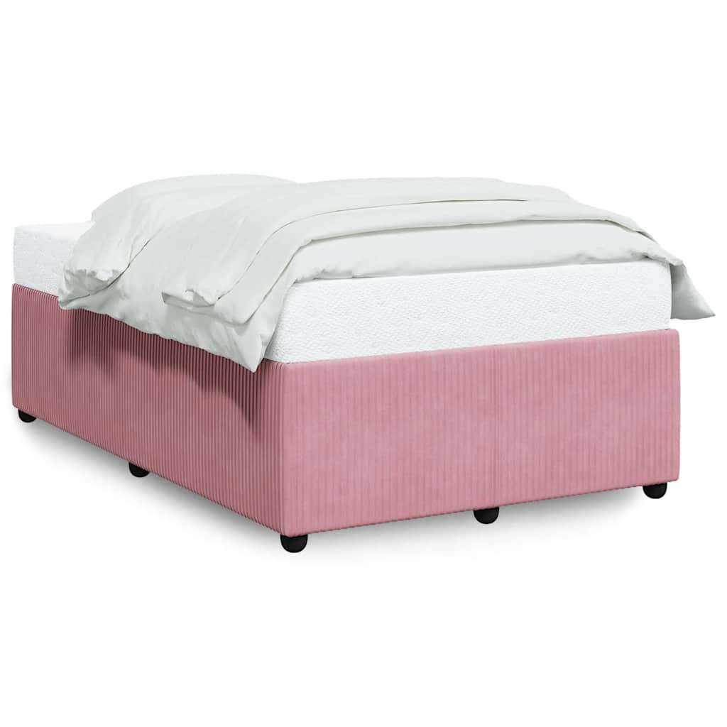 Bettgestell ohne Matratze Rosa 120x190 cm Samt