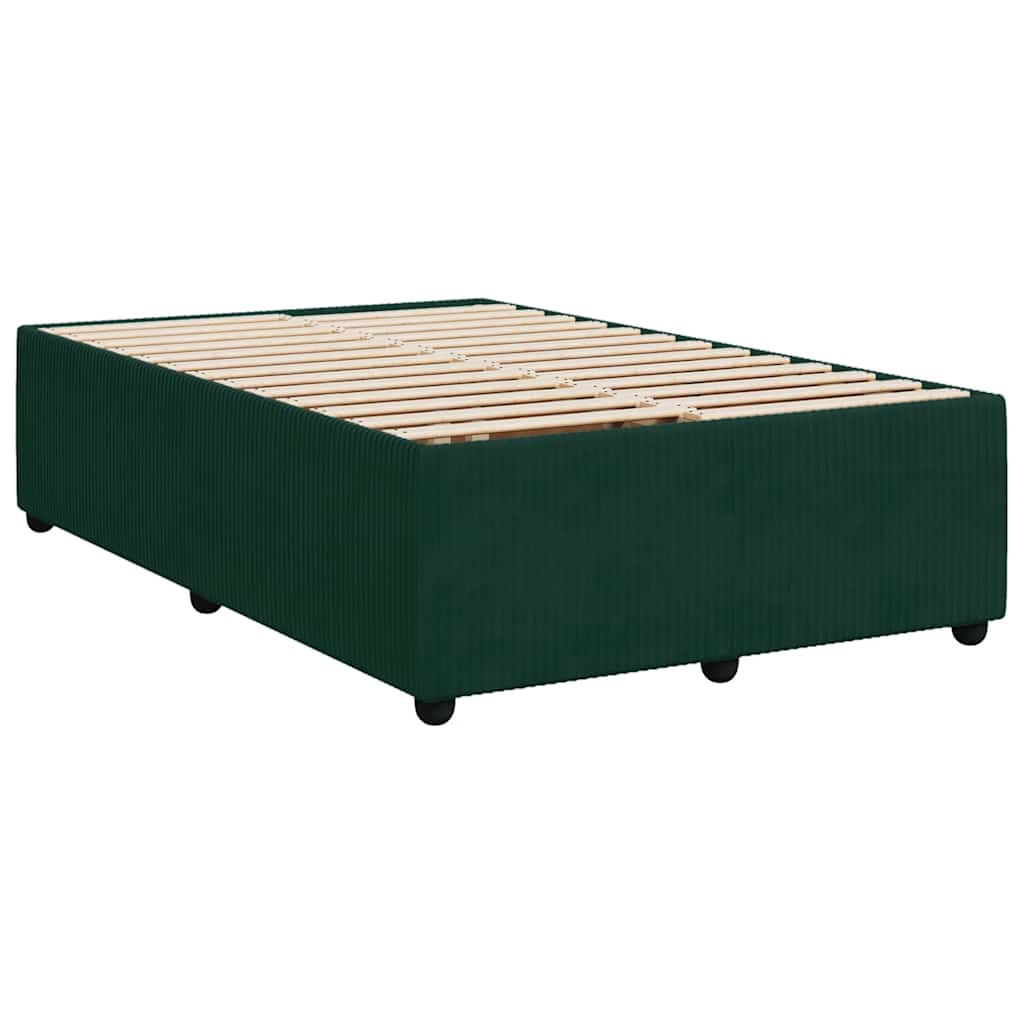 Bettgestell ohne Matratze Dunkelgrün 120x200 cm Samt