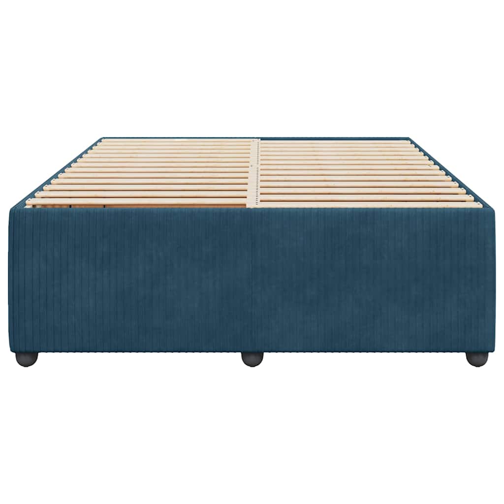 Bettgestell Blau 140x190 cm Samt