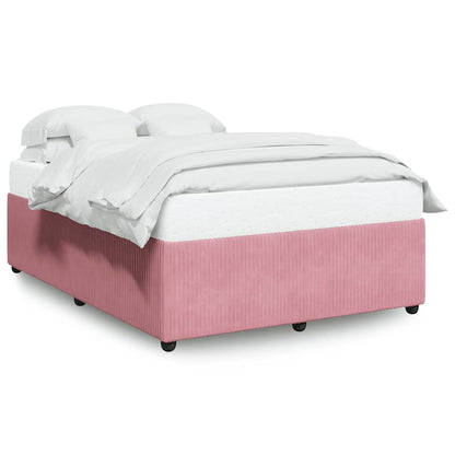 Bettgestell Rosa 140x190 cm Samt