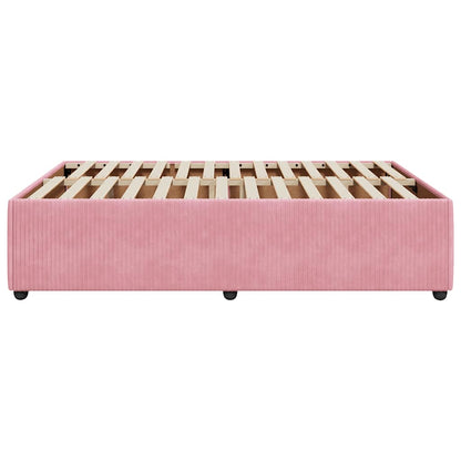 Bettgestell Rosa 140x190 cm Samt