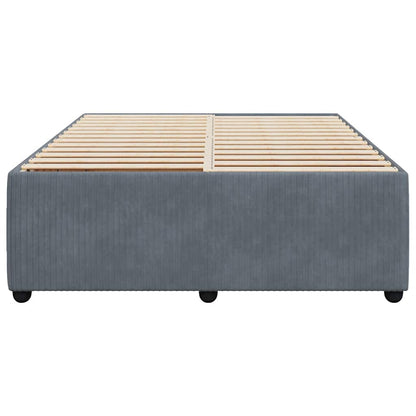 Bettgestell ohne Matratze Dunkelgrau 140x200 cm Samt