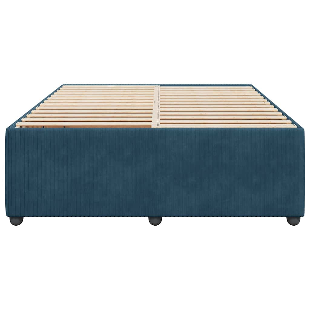 Bettgestell Blau 140x200 cm Samt