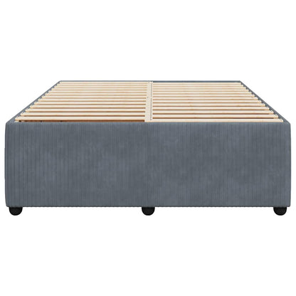 Bettgestell ohne Matratze Dunkelgrau 160x200 cm Samt