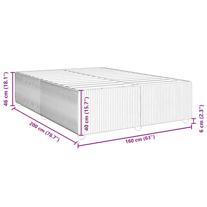 Bettgestell Rosa 160x200 cm Samt