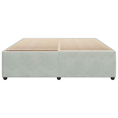 Bettgestell ohne Matratze Hellgrau 180x200 cm Samt