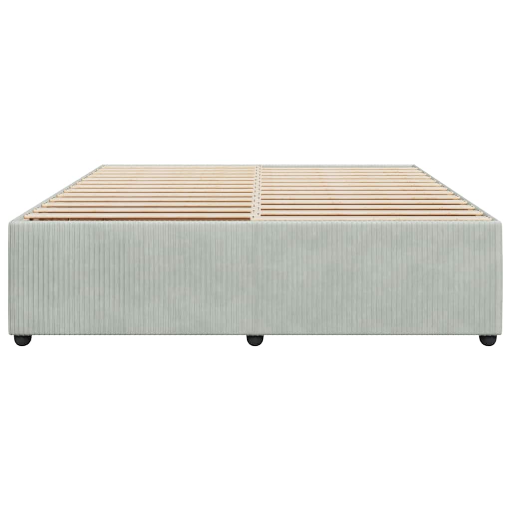 Bettgestell ohne Matratze Hellgrau 180x200 cm Samt