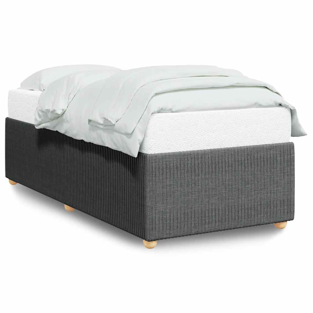 Bettgestell ohne Matratze Dunkelgrau Einzelbett Stoff