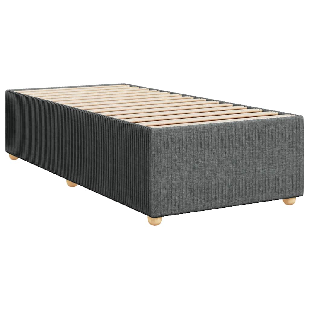 Bettgestell ohne Matratze Dunkelgrau Einzelbett Stoff