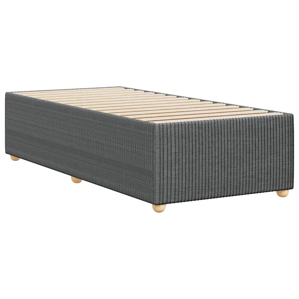 Bettgestell ohne Matratze Dunkelgrau Einzelbett Stoff