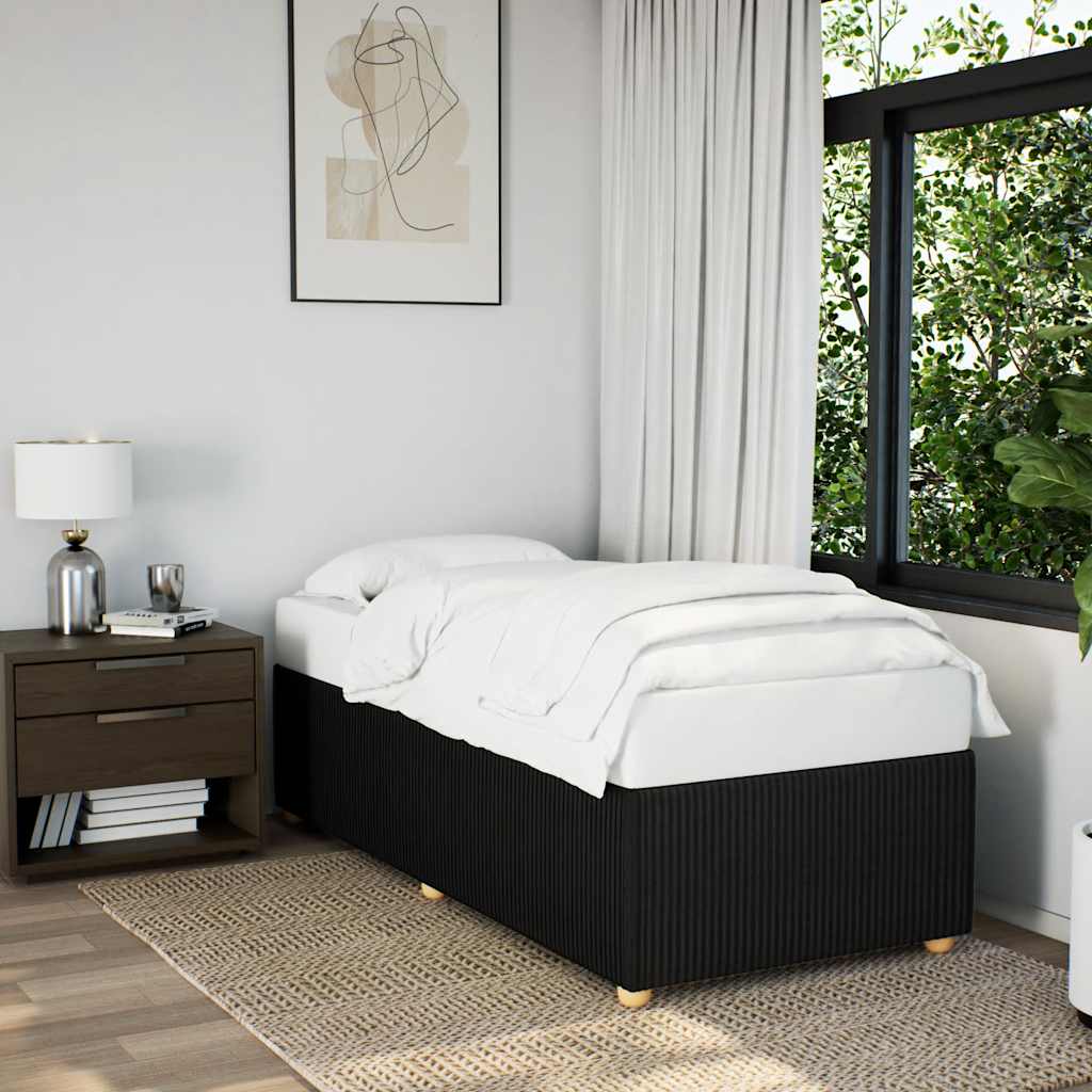 Bettgestell ohne Matratze Schwarz Einzelbett Stoff