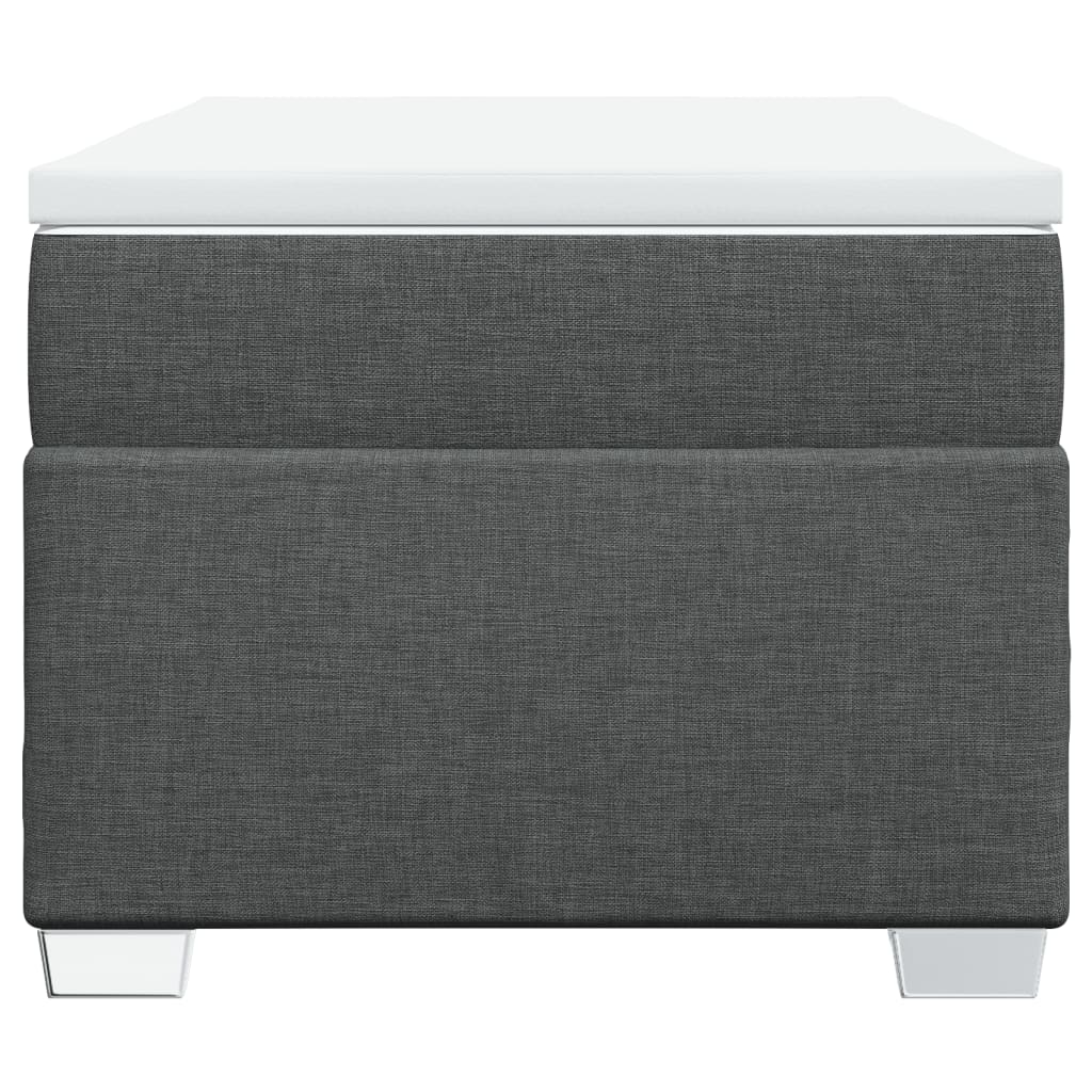 Boxspringbett mit Matratze Dunkelgrau 80x200 cm Stoff
