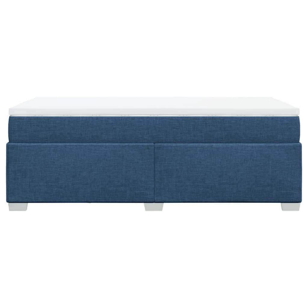 Boxspringbett mit Matratze Blau 90x200 cm Stoff