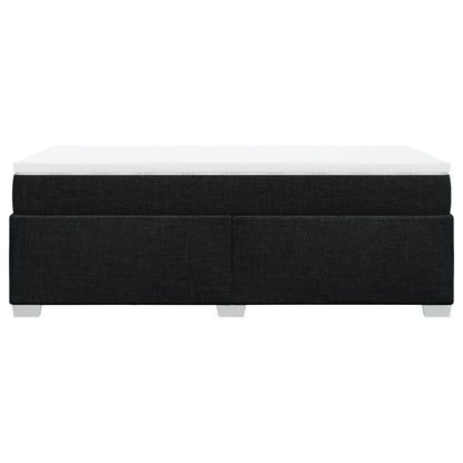 Boxspringbett mit Matratze Schwarz 100x200 cm Stoff