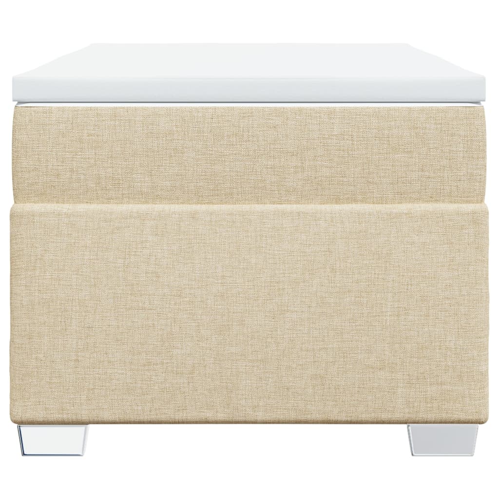 Boxspringbett mit Matratze Creme 100x200 cm Stoff