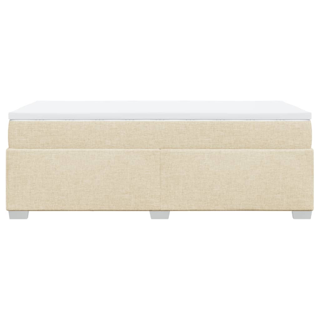 Boxspringbett mit Matratze Creme 100x200 cm Stoff