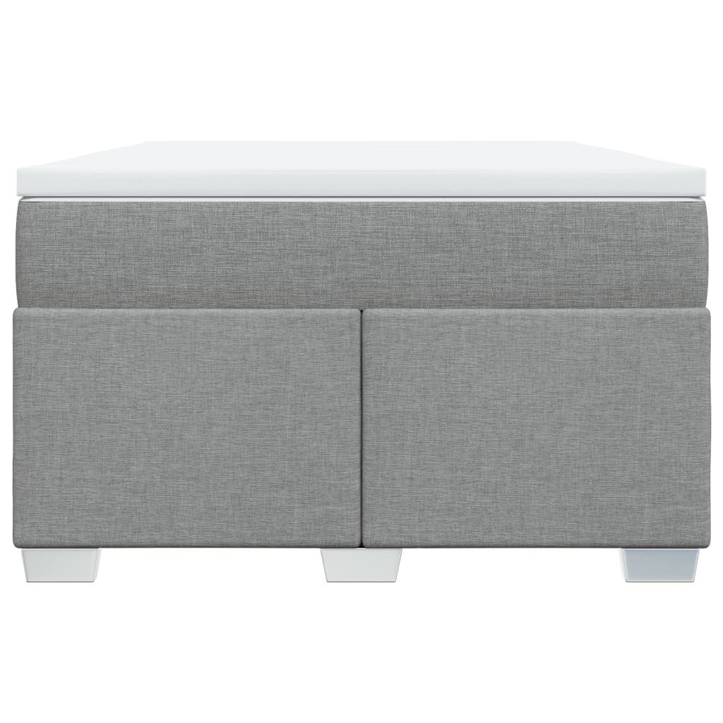 Boxspringbett mit Matratze Hellgrau 120x190 cm Stoff