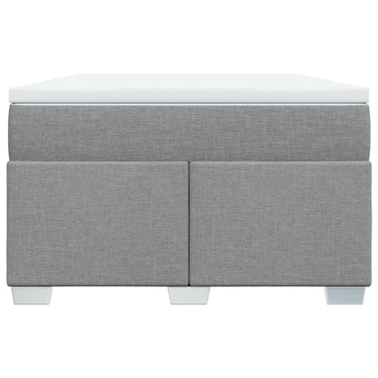 Boxspringbett mit Matratze Hellgrau 120x190 cm Stoff