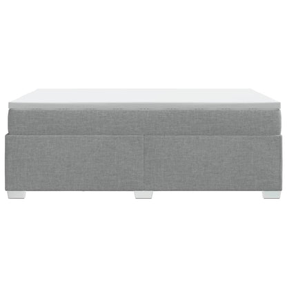 Boxspringbett mit Matratze Hellgrau 120x190 cm Stoff