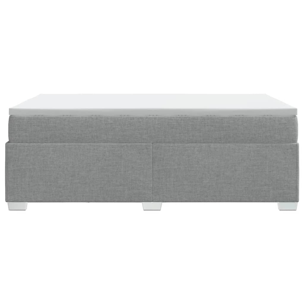 Boxspringbett mit Matratze Hellgrau 120x190 cm Stoff