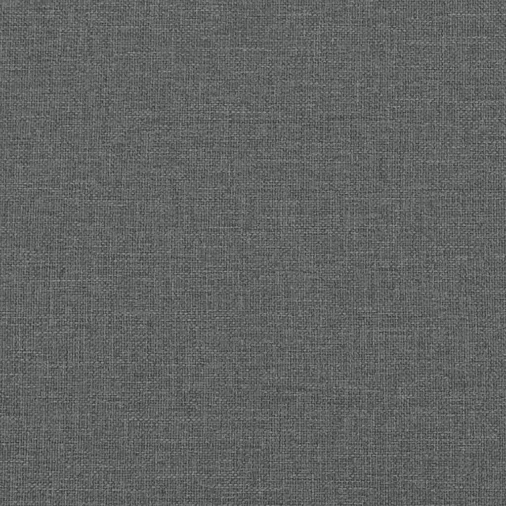 Box spring bed with mattress dark grey 120x200 cm fabric