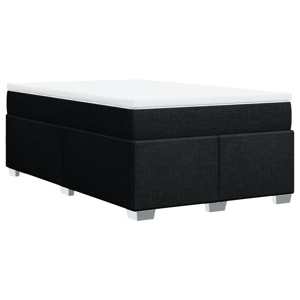 Boxspringbett mit Matratze Schwarz 120x200 cm Stoff