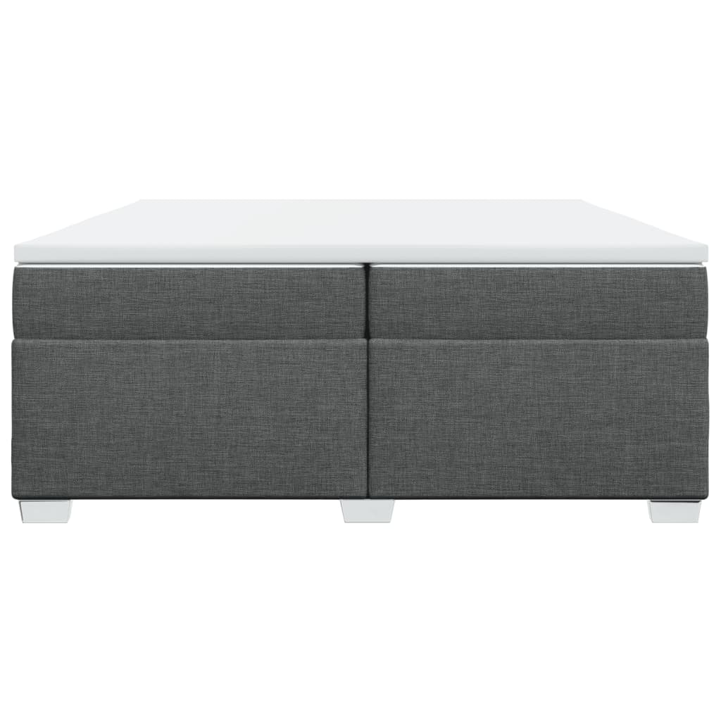Boxspringbett mit Matratze Dunkelgrau 200x200 cm Stoff