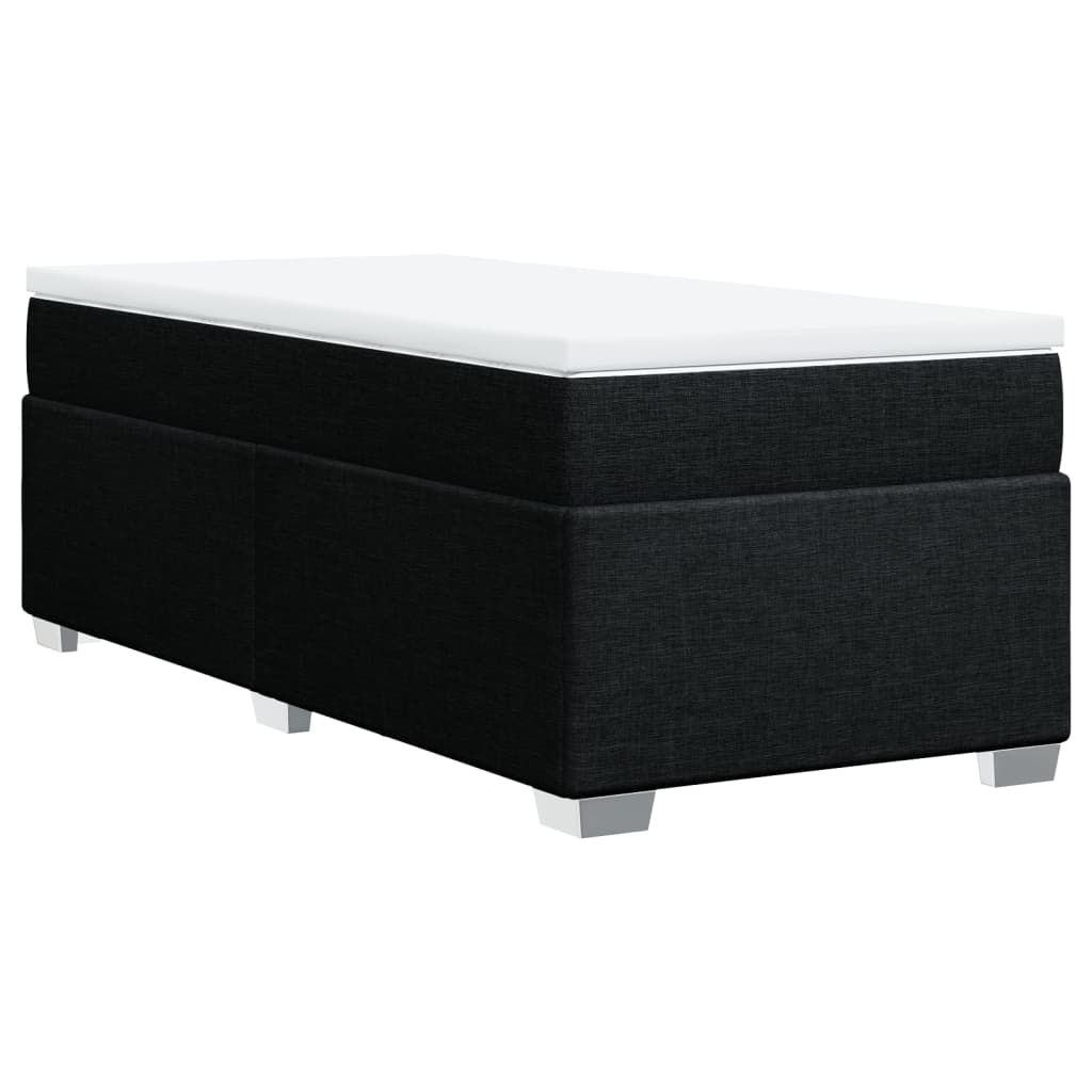 Boxspringbett mit Matratze Schwarz 90x190 cm Stoff