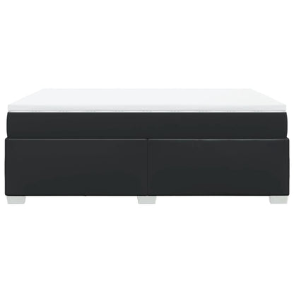 Boxspringbett mit Matratze Schwarz 140x190 cm Kunstleder