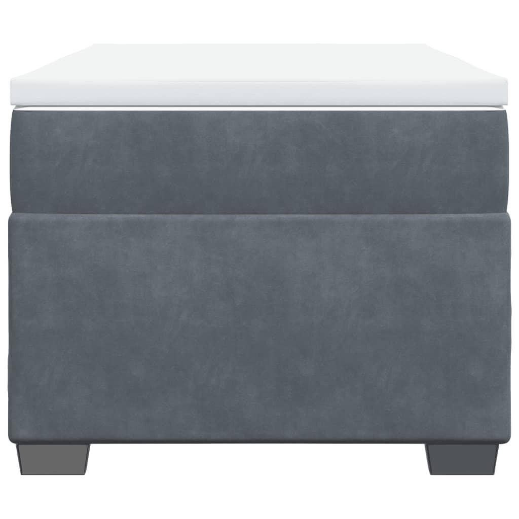 Boxspringbett mit Matratze Dunkelgrau 90x190 cm Samt