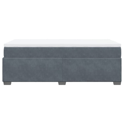 Boxspringbett mit Matratze Dunkelgrau 90x190 cm Samt