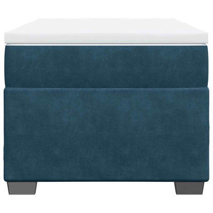 Boxspringbett mit Matratze Dunkelblau 90x200 cm Samt
