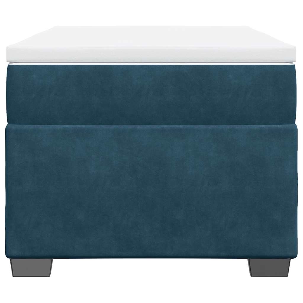 Boxspringbett mit Matratze Dunkelblau 90x200 cm Samt